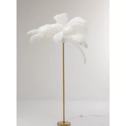 KARE Design Steh & Bodenleuchten-Stehleuchte Feather Palm Weis 165Cm