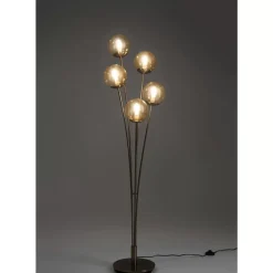 KARE Design Steh & Bodenleuchten-Stehleuchte Five Balls Amber Brass