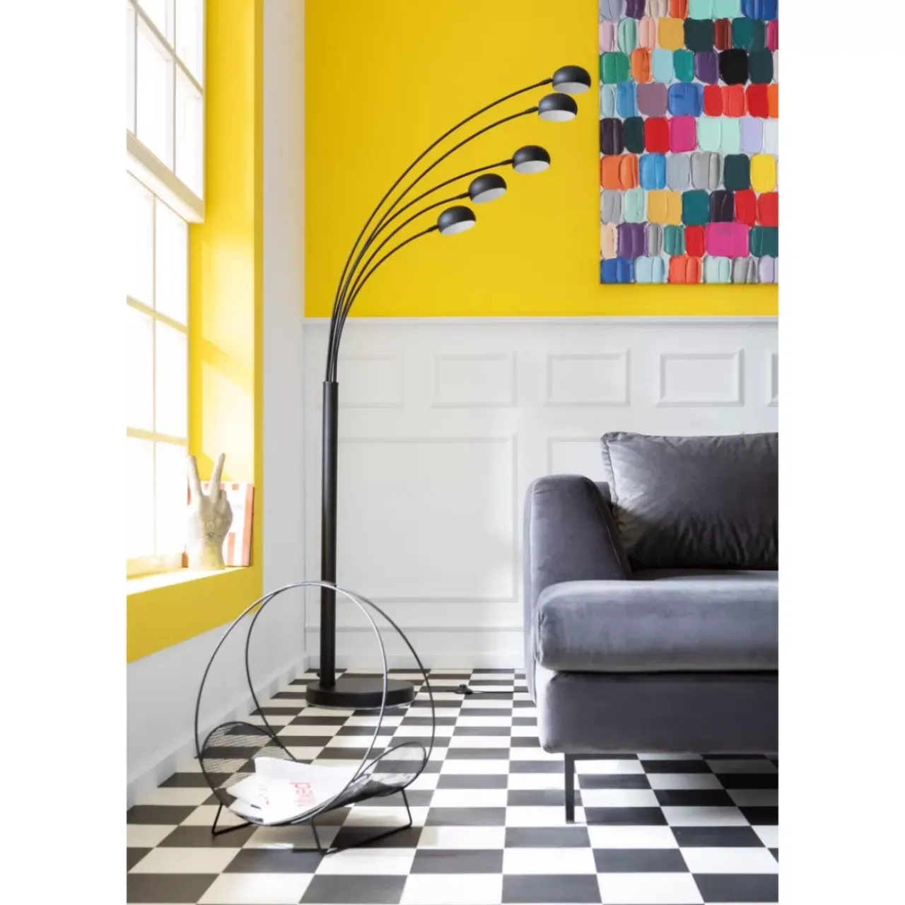 KARE Design Steh & Bodenleuchten-Stehleuchte Five Fingers Schwarz Matt