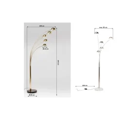 KARE Design Steh & Bodenleuchten-Stehleuchte Five Fingers Brass
