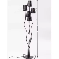 KARE Design Steh & Bodenleuchten-Stehleuchte Flexible Black Cinque