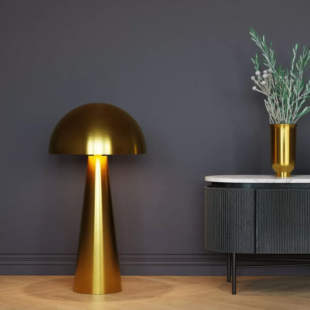 KARE Design Steh & Bodenleuchten-Stehleuchte Loungy Gold 95Cm