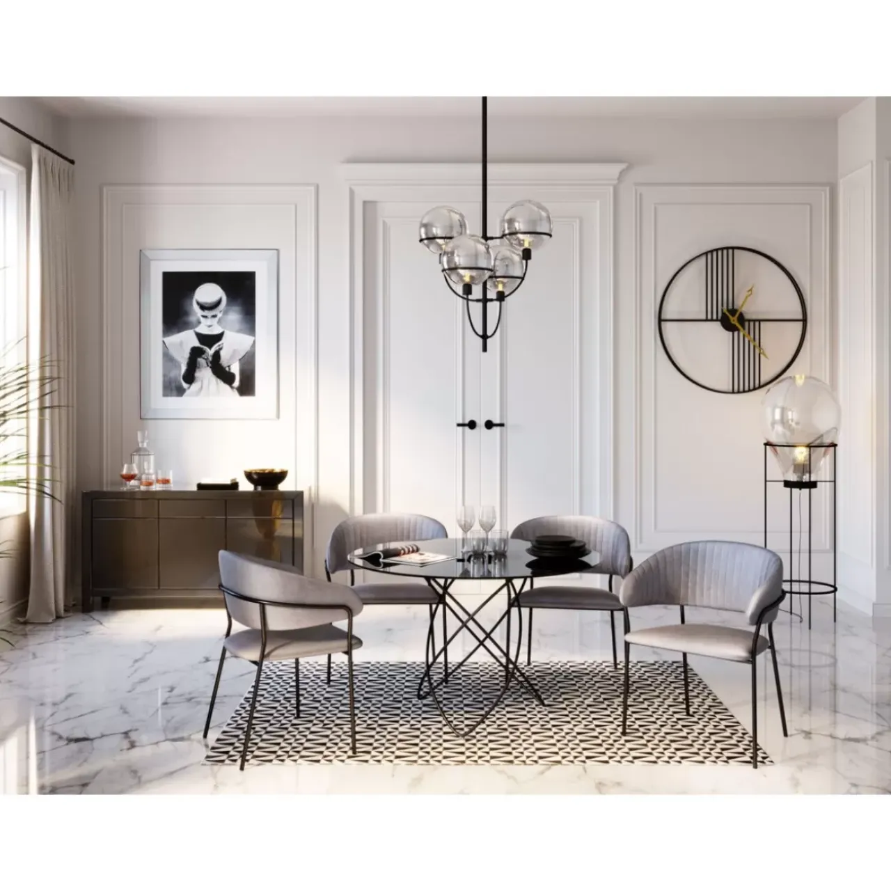 KARE Design Steh & Bodenleuchten-Stehleuchte Pear Frame Schwarz 158