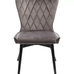 KARE Design Stühle-Stuhl Black Marshall Velvet Grau