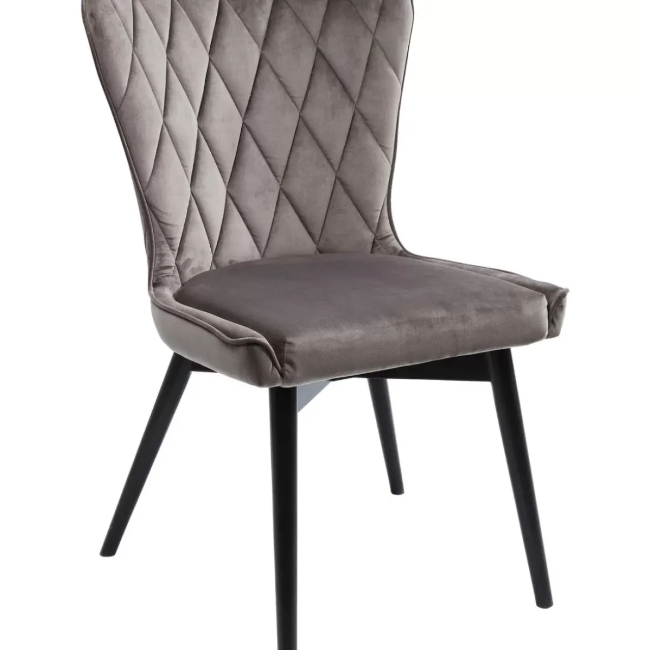 KARE Design Stühle-Stuhl Black Marshall Velvet Grau
