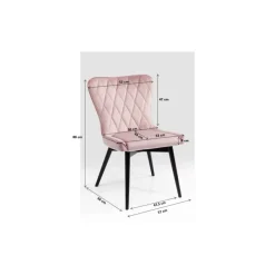 KARE Design Stühle-Stuhl Black Marshall Velvet Rose