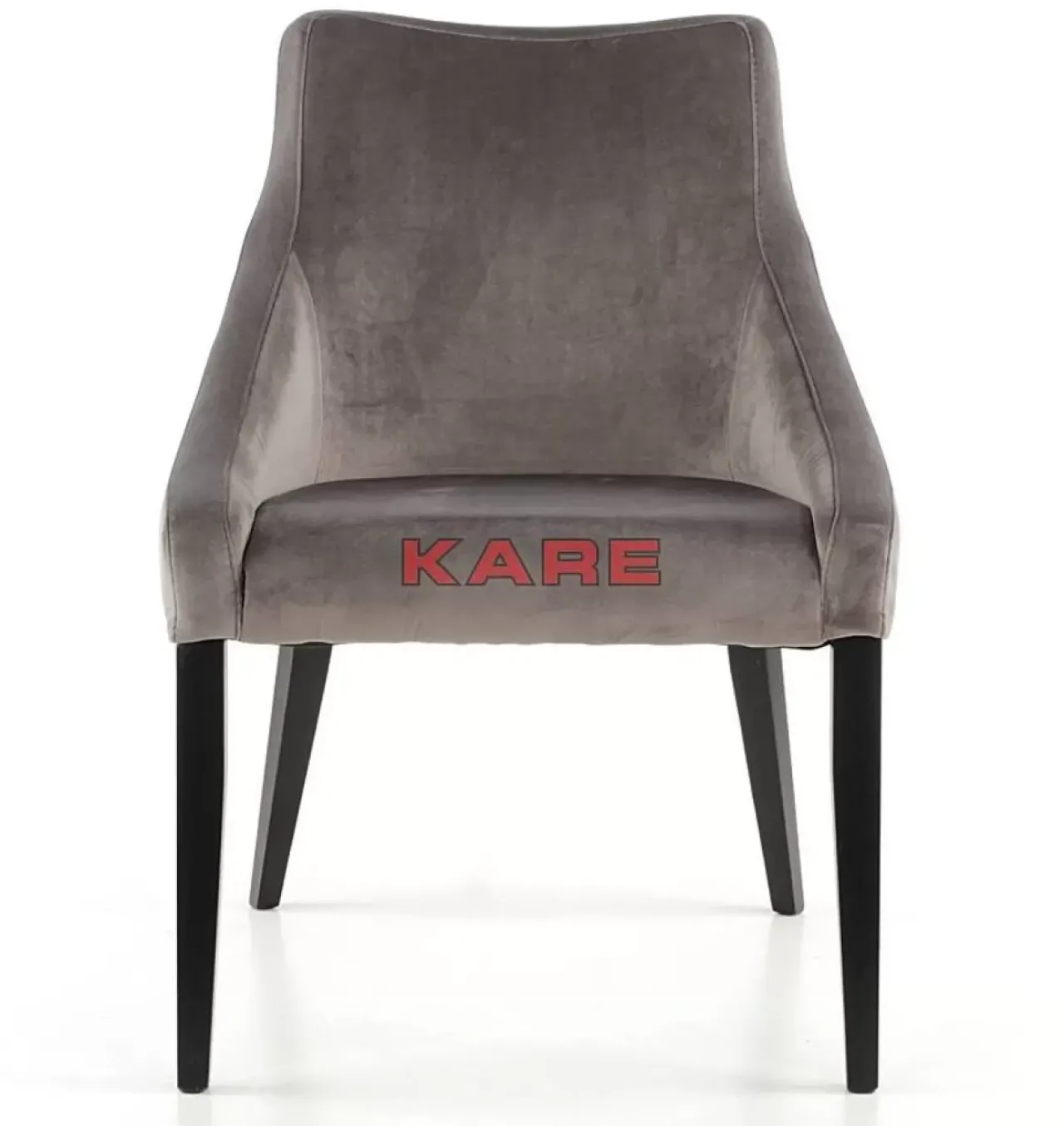 KARE Design Stühle-Stuhl Black Mode Velvet Grau