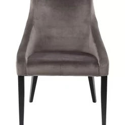 KARE Design Stühle-Stuhl Black Mode Velvet Grau