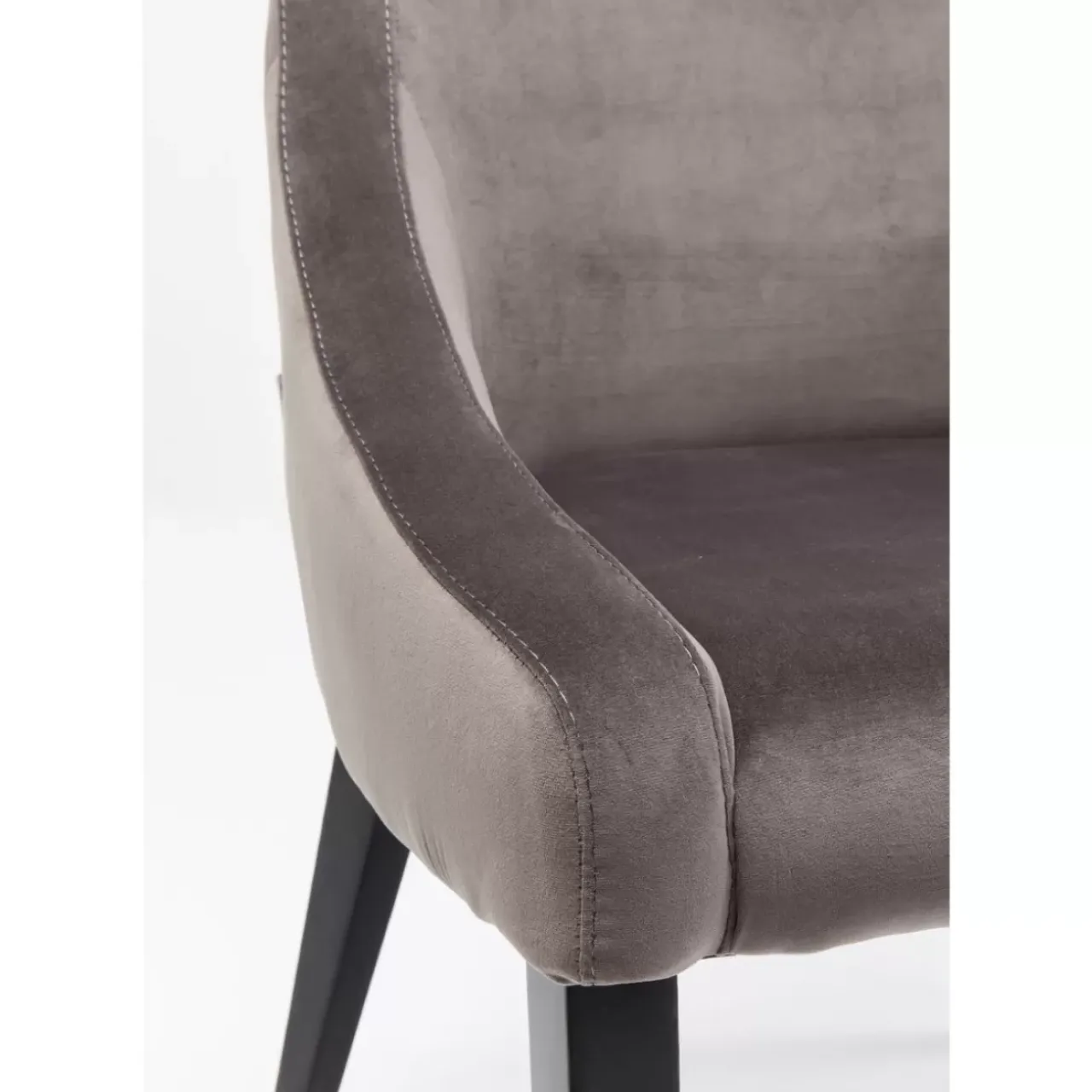 KARE Design Stühle-Stuhl Black Mode Velvet Grau