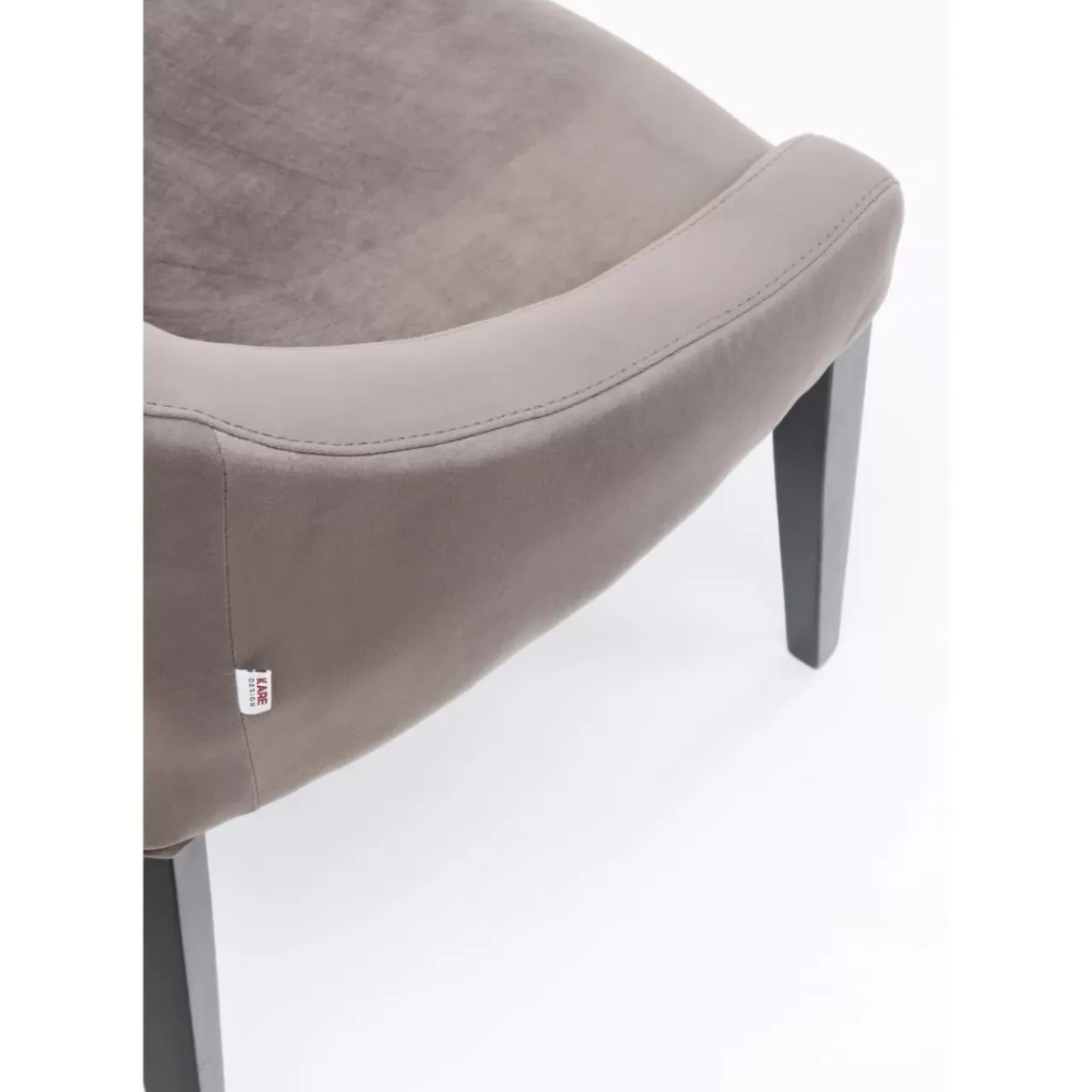 KARE Design Stühle-Stuhl Black Mode Velvet Grau