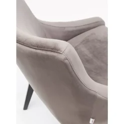 KARE Design Stühle-Stuhl Black Mode Velvet Grau