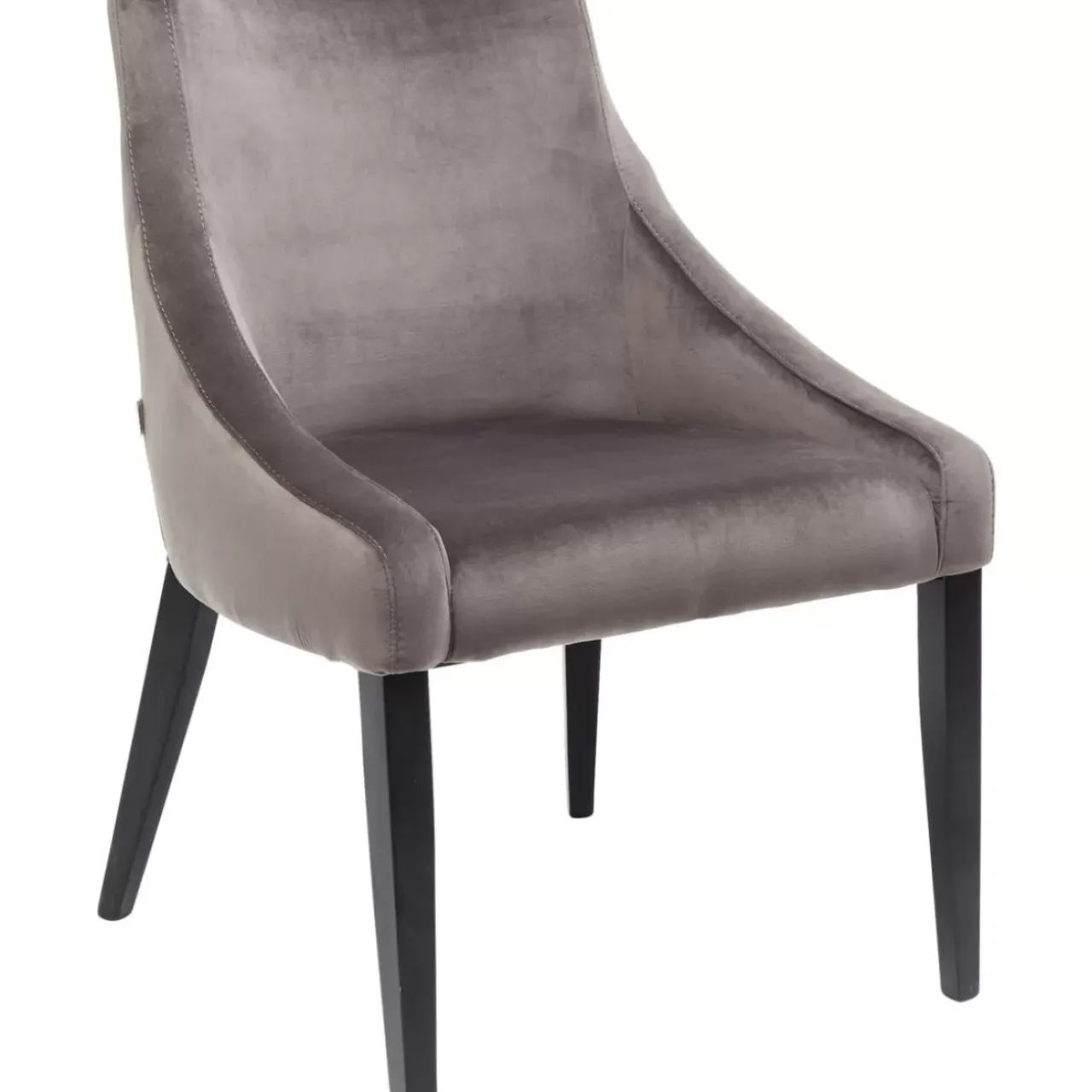 KARE Design Stühle-Stuhl Black Mode Velvet Grau