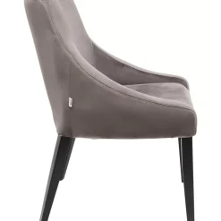 KARE Design Stühle-Stuhl Black Mode Velvet Grau