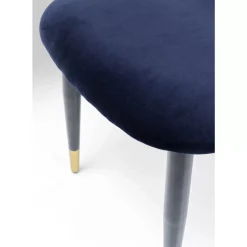 KARE Design Stühle-Stuhl Iris Velvet Blau (2/Set)