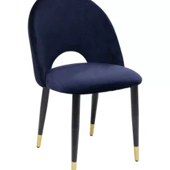 KARE Design Stühle-Stuhl Iris Velvet Blau (2/Set)