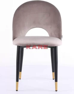 KARE Design Stühle-Stuhl Iris Velvet Taupe (2/Set)