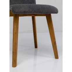 KARE Design Stühle-Stuhl Lara Cord Grau