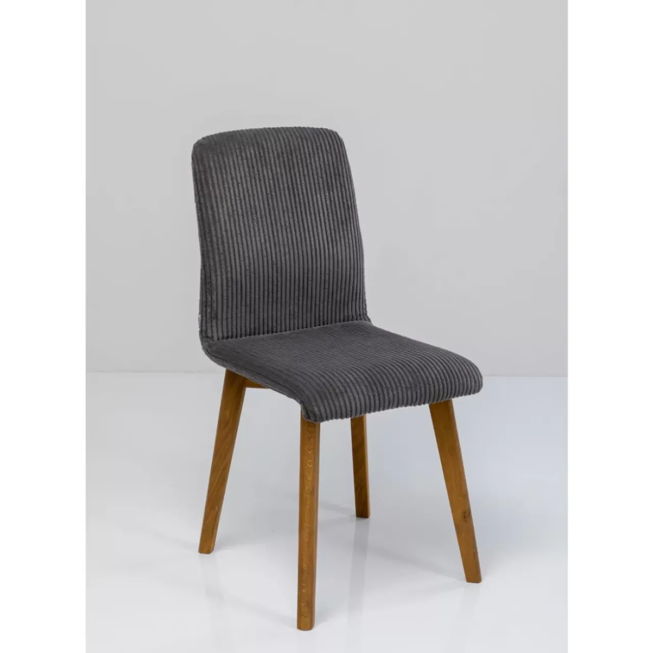 KARE Design Stühle-Stuhl Lara Cord Grau