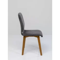 KARE Design Stühle-Stuhl Lara Cord Grau
