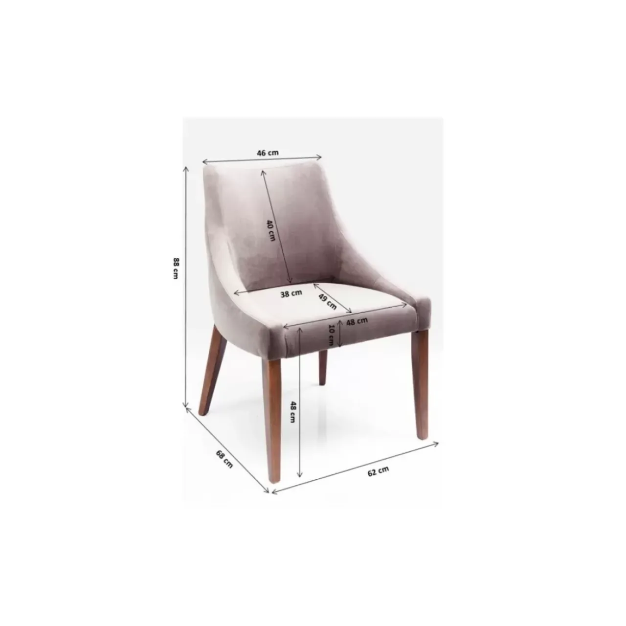 KARE Design Stühle-Stuhl Mode Velvet Grau