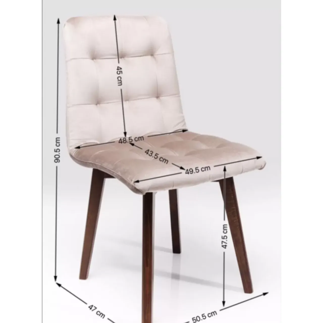 KARE Design Stühle-Stuhl Moritz Velvet Silbergrau