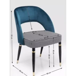 KARE Design Stühle-Stuhl Samantha Petrol