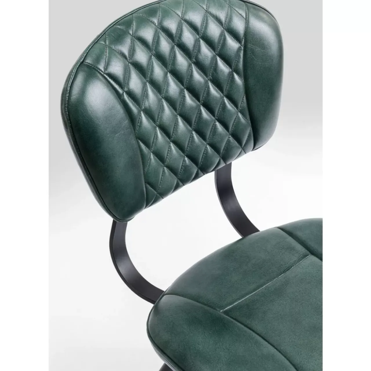 KARE Design Stühle-Stuhl Samba Leder Dunkelgrun