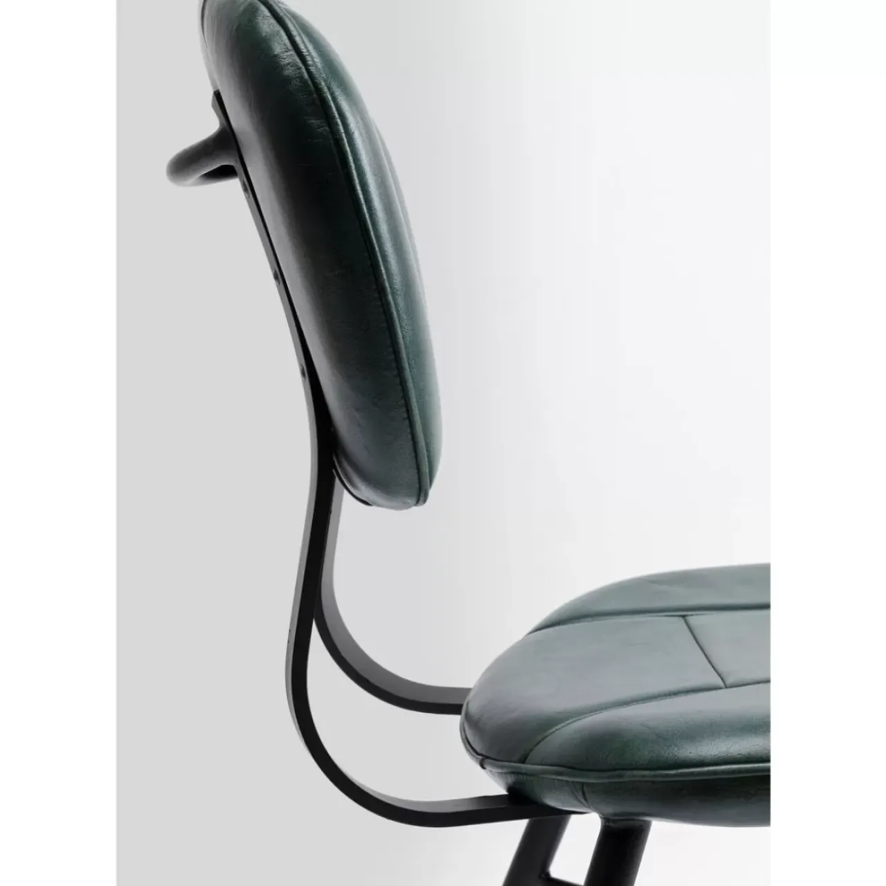 KARE Design Stühle-Stuhl Samba Leder Dunkelgrun