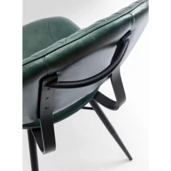 KARE Design Stühle-Stuhl Samba Leder Dunkelgrun
