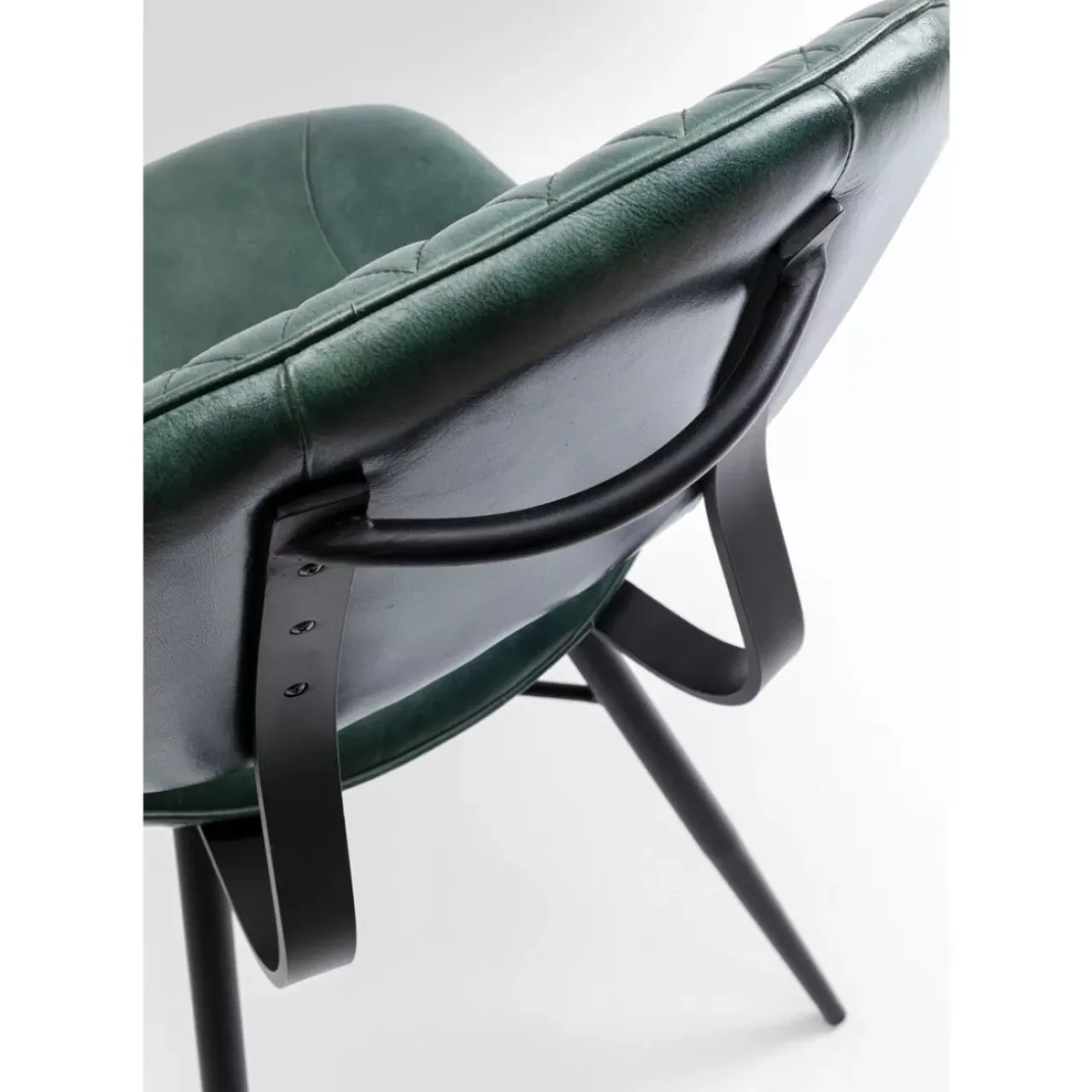 KARE Design Stühle-Stuhl Samba Leder Dunkelgrun