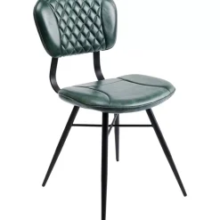 KARE Design Stühle-Stuhl Samba Leder Dunkelgrun