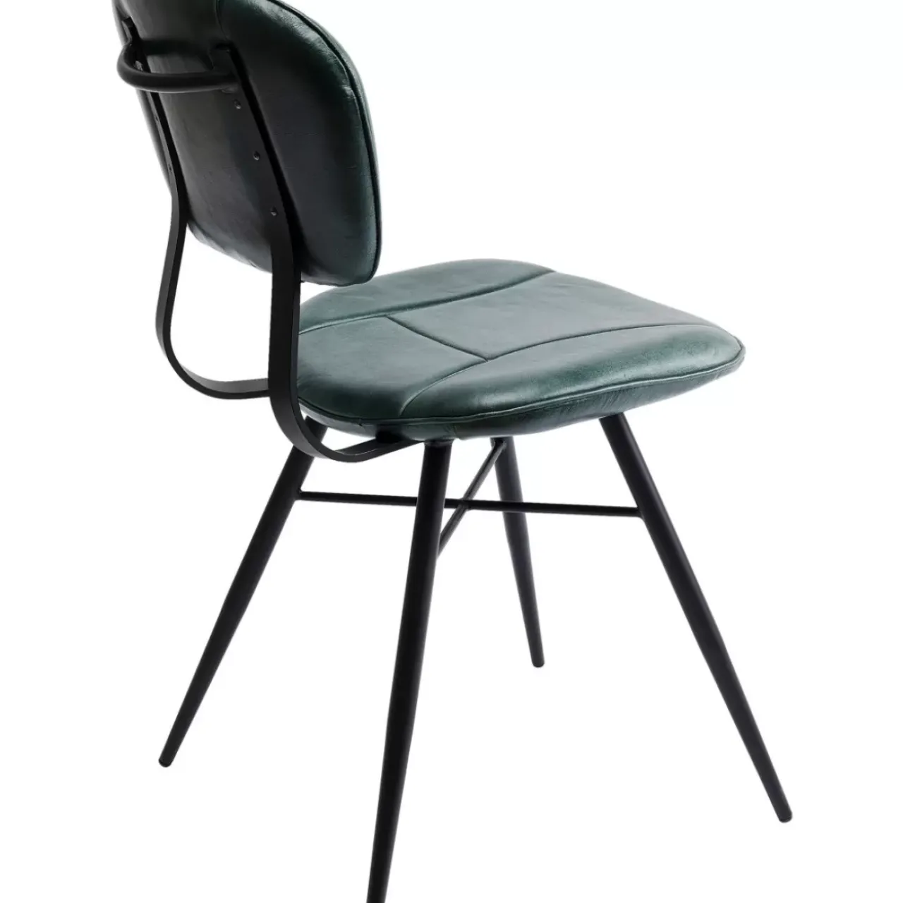 KARE Design Stühle-Stuhl Samba Leder Dunkelgrun