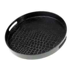 KARE Design Geschirr & Tischaccessoires-Tablett In Schlangenoptik Schwarz