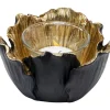 KARE Design Deko & Geschenkartikel-Teelichthalter Flower Bloom Schwarz Gold O10