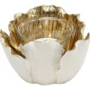 KARE Design Deko & Geschenkartikel-Teelichthalter Flower Bloom Creme Gold O10