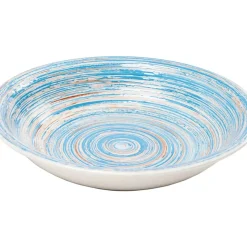KARE Design Geschirr & Tischaccessoires-Teller Tief Swirl Blau O21Cm