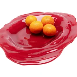 KARE Design Geschirr & Tischaccessoires-Teller Tornado Rot O46Cm