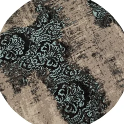 KARE Design Teppiche-Teppich Kelim Ornament Turkis O200Cm