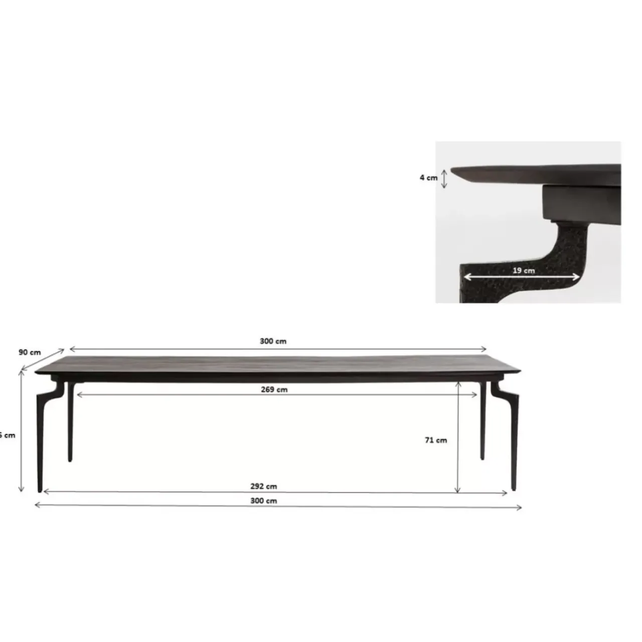 KARE Design Tische-Tisch Bug 300X90Cm