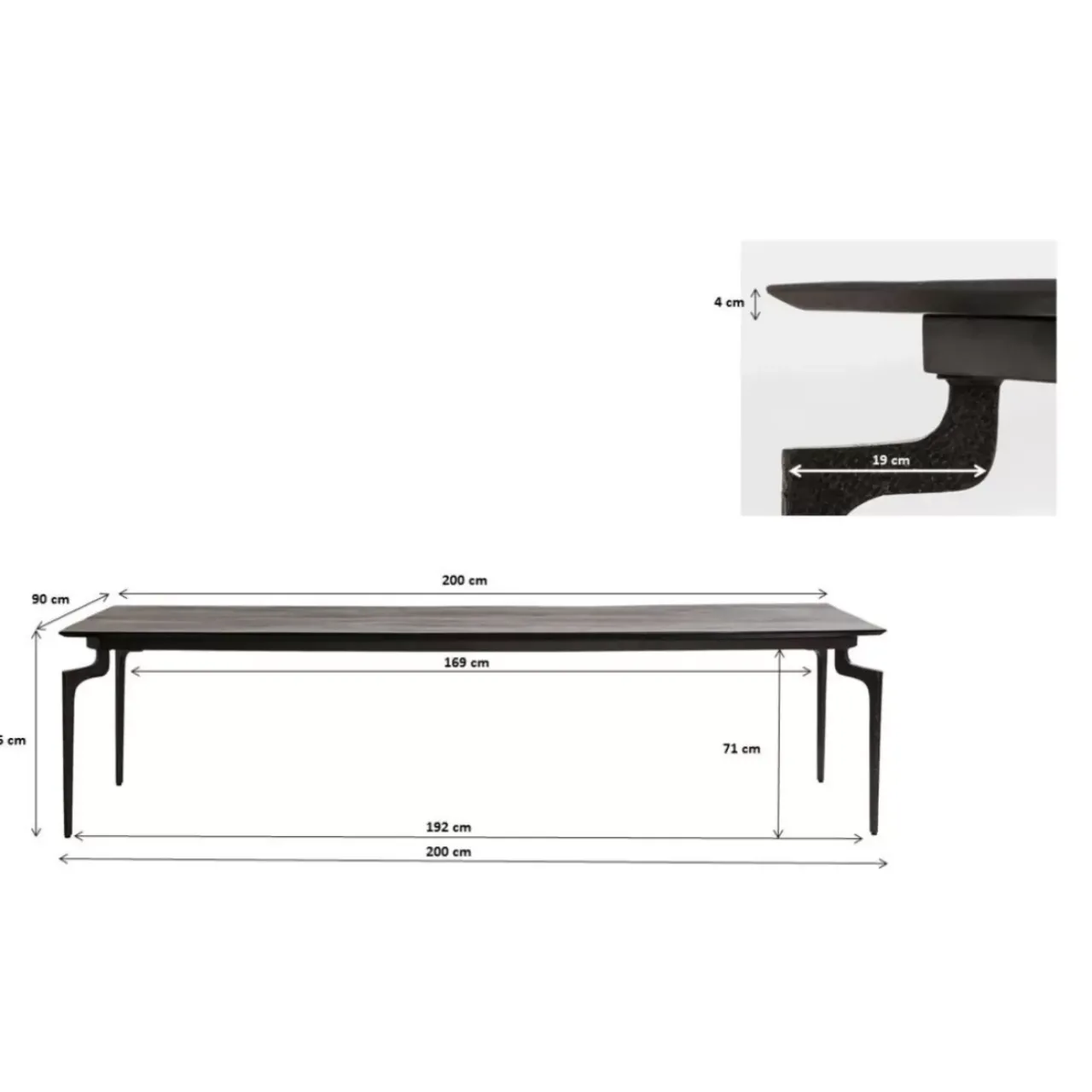 KARE Design Tische-Tisch Bug 200X90Cm