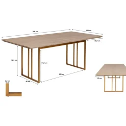 KARE Design Tische-Tisch Cesaro 200X100Cm