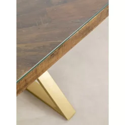 KARE Design Tische-Tisch Conley Cross Brass 180X90Cm