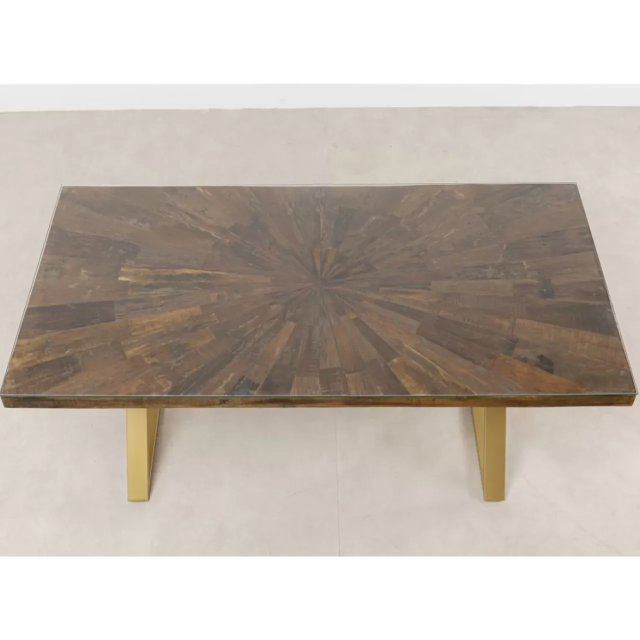 KARE Design Tische-Tisch Conley Cross Brass 180X90Cm