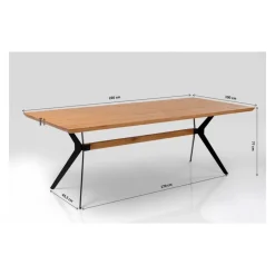 KARE Design Tische-Tisch Downtown Walnuss 220X100Cm