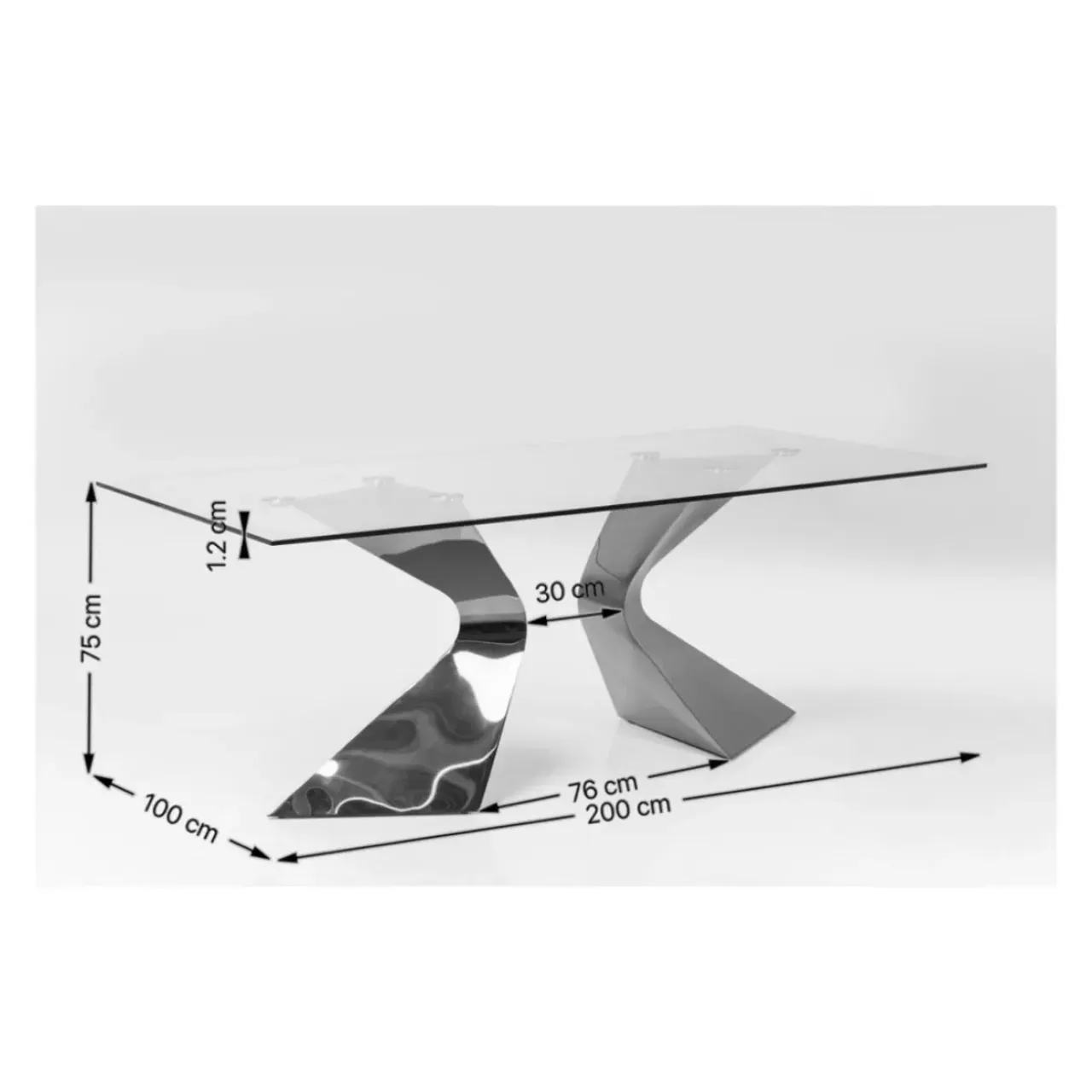 KARE Design Tische-Tisch Gloria Gold 200X100Cm