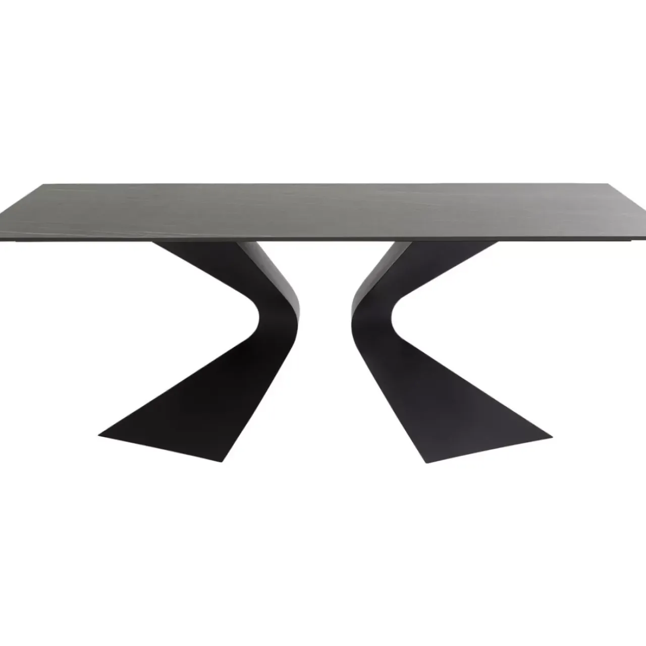 KARE Design Outdoormöbel-Tisch Gloria Outdoor Keramik Schwarz 180X90Cm