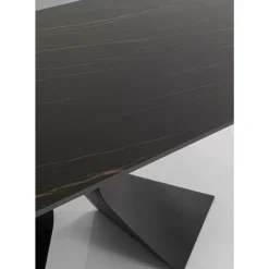 KARE Design Outdoormöbel-Tisch Gloria Outdoor Keramik Schwarz 180X90Cm