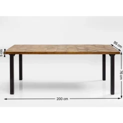 KARE Design Tische-Tisch Illusion Gold 200X95Cm