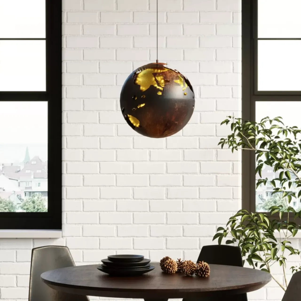 KARE Design Tische-Tisch Invitation Set Walnus Schwarz O120Cm