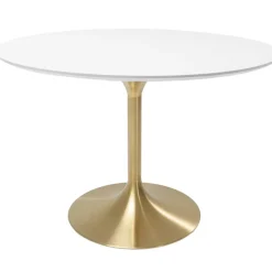 KARE Design Tische-Tisch Invitation Set Weis Messing O120Cm